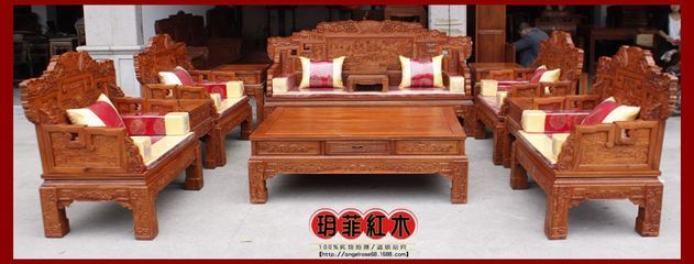 明清仿古紅木家具 錦銹中華沙發的典雅魅力
